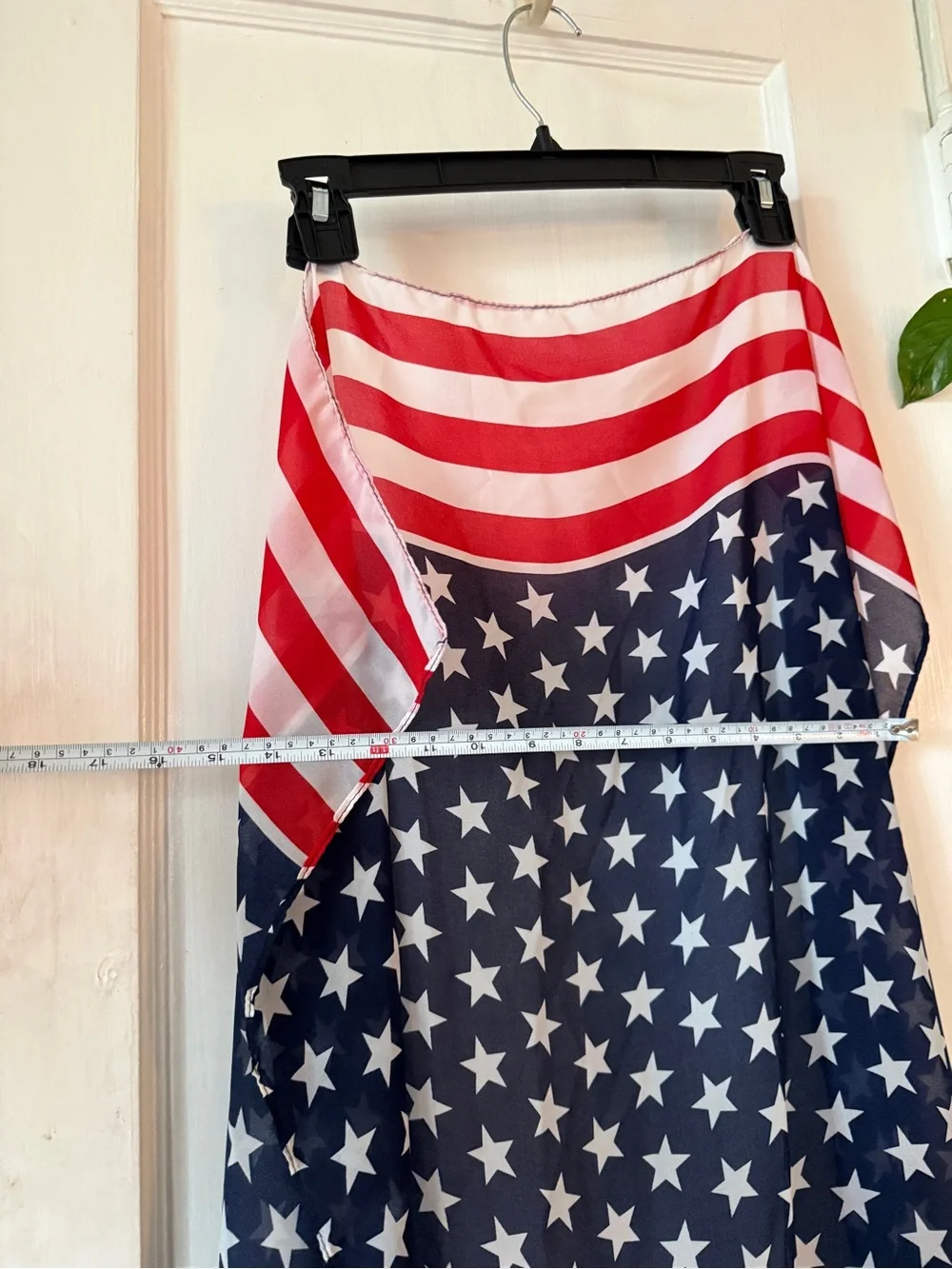 Star Print Red, White & Blue Maxi scarf shawl